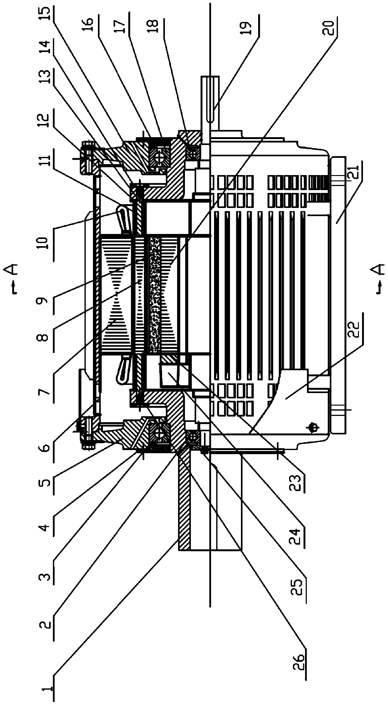 A permanent magnet gear transmission