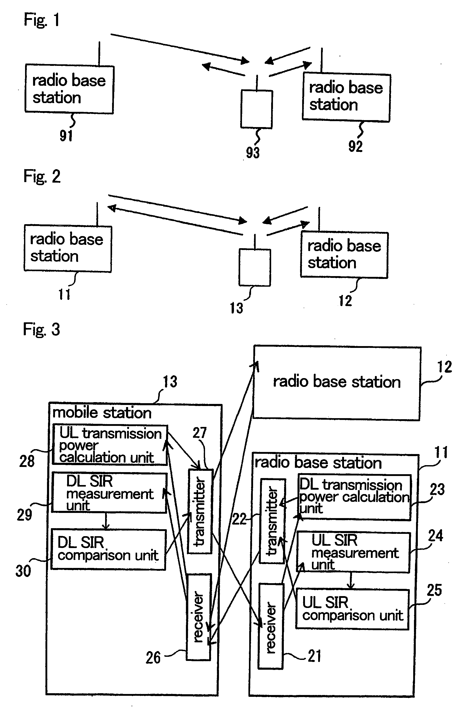 Mobile communication system with imporved trackability in transmission power control