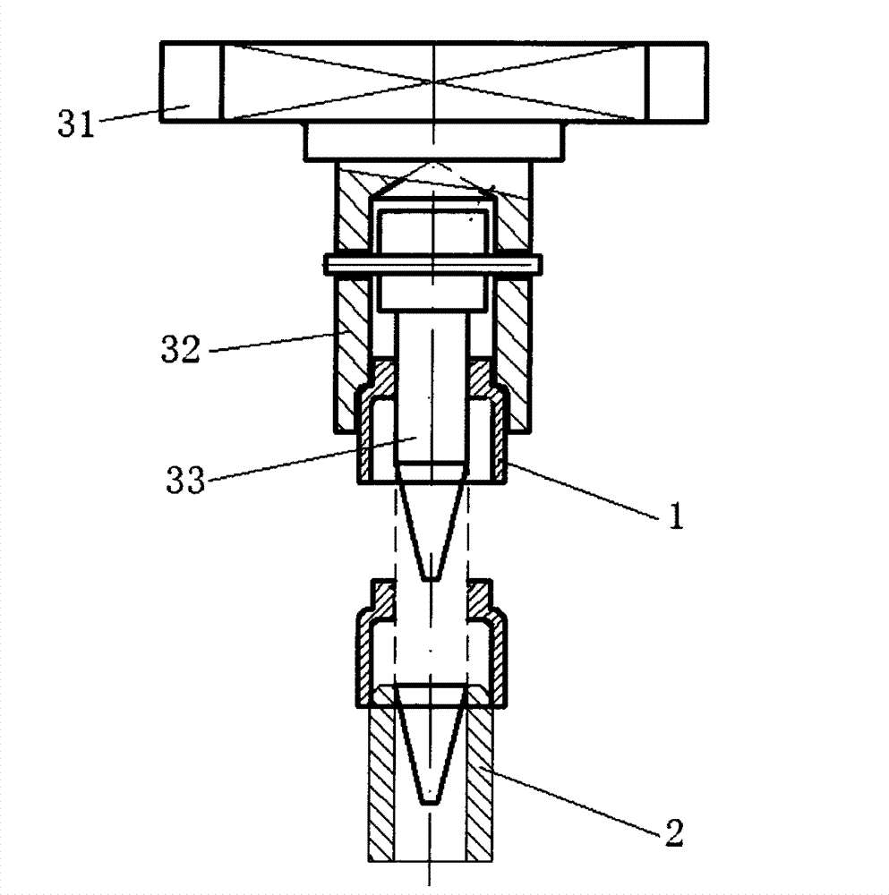 Pressure head of valve oil seal