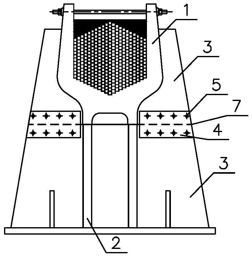 A multi-block main cable saddle structure