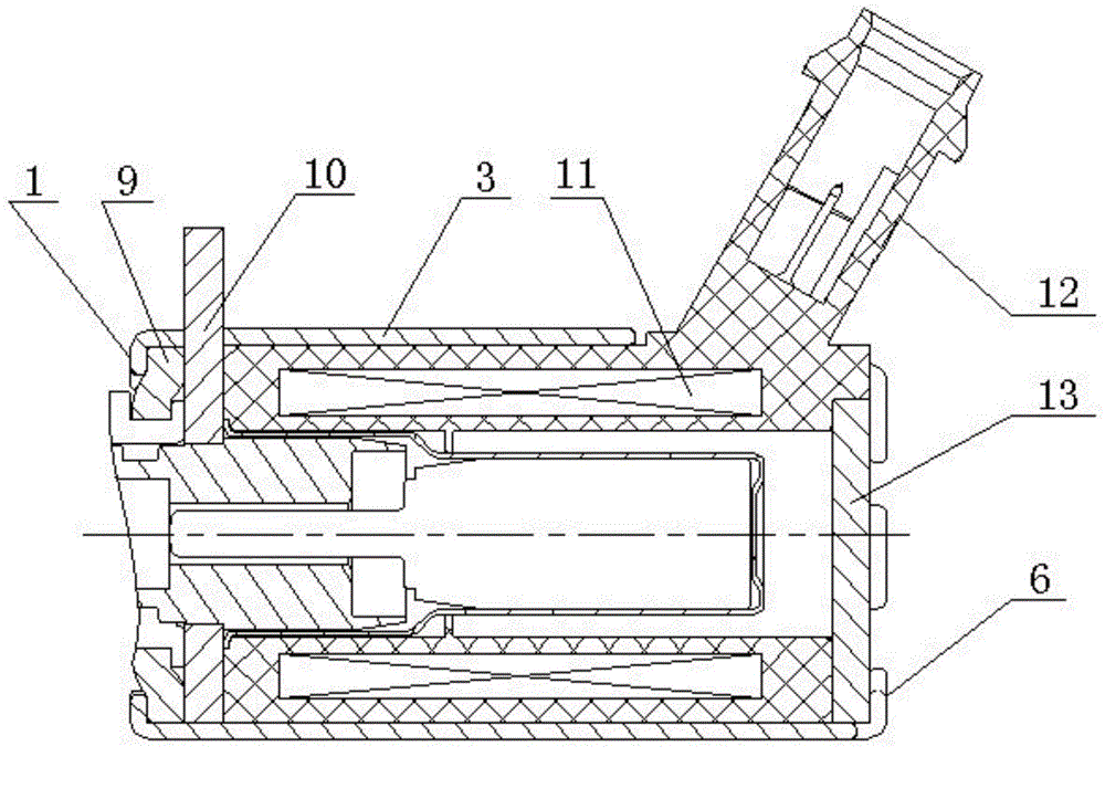 Part fixing device of solenoid valve of automobile electronic control system actuator