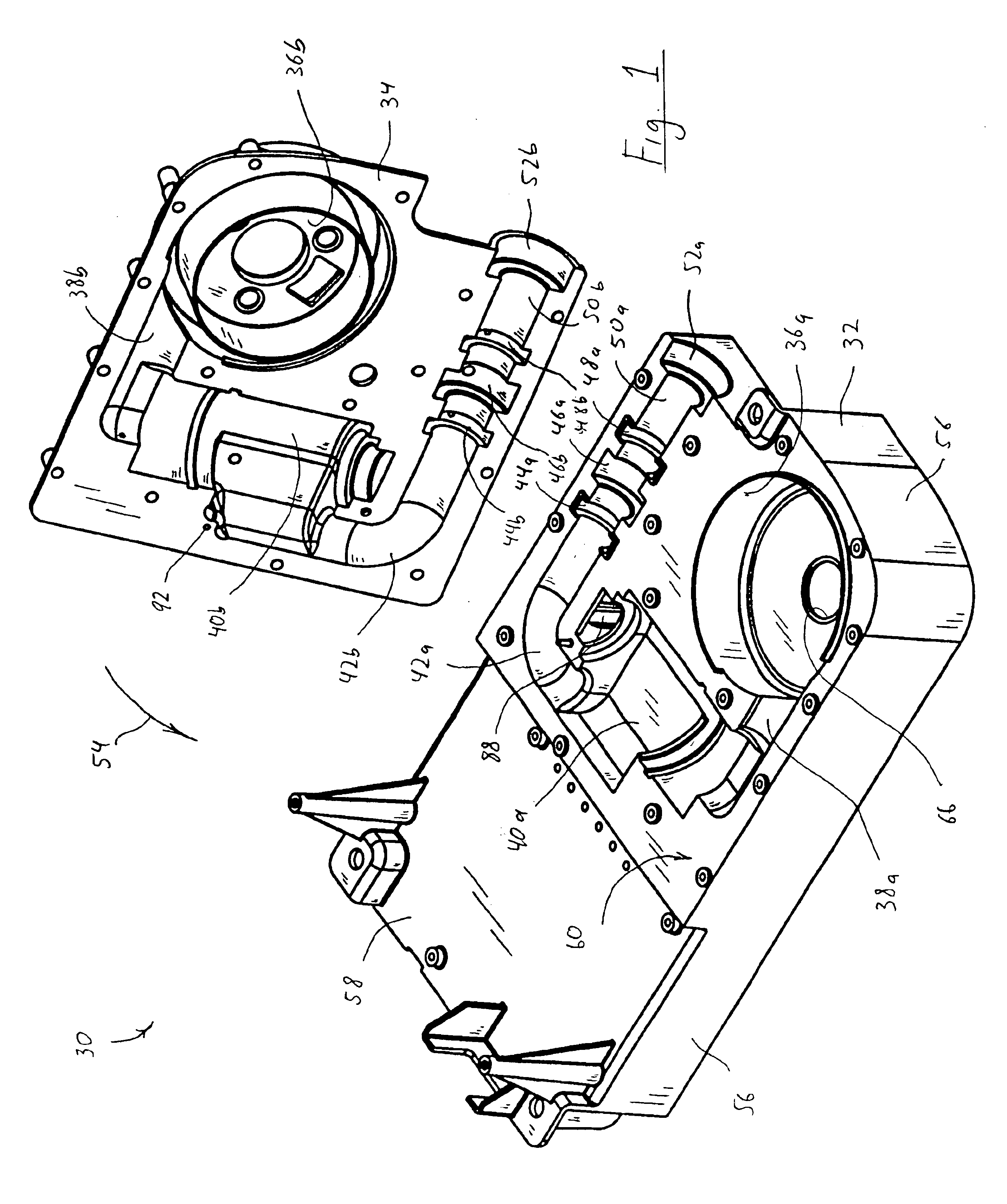 Pressure support system having a two-piece assembly