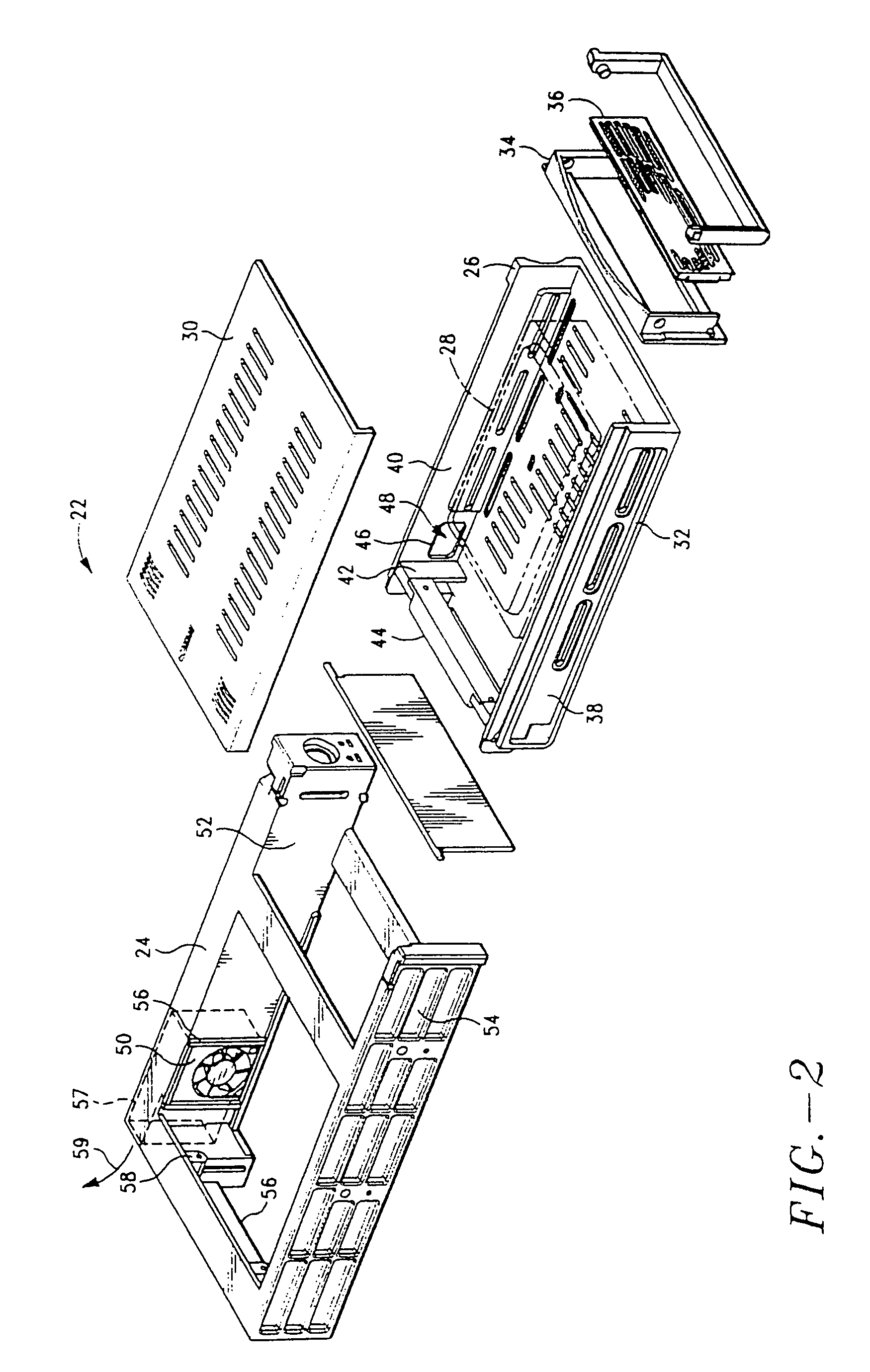 Memory storage device docking adapter having a laterally mounted fan