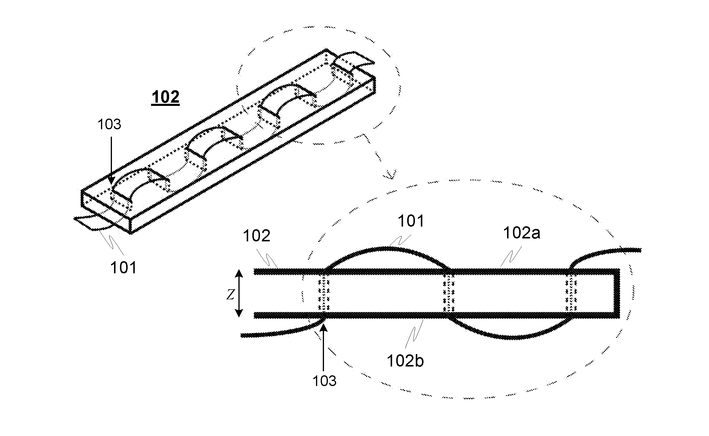 Stretchable device for transmitting signal