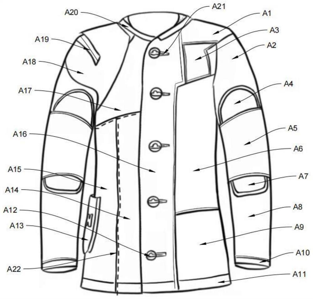 Frame type competition rifle shooting functional clothing and processing technology thereof