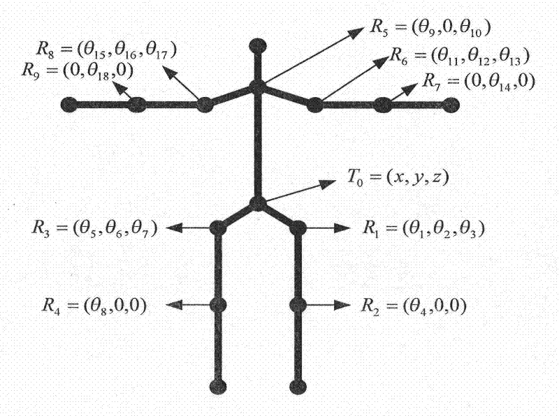 Three-dimensional human body motion tracking method based on quantum immune clone algorithm