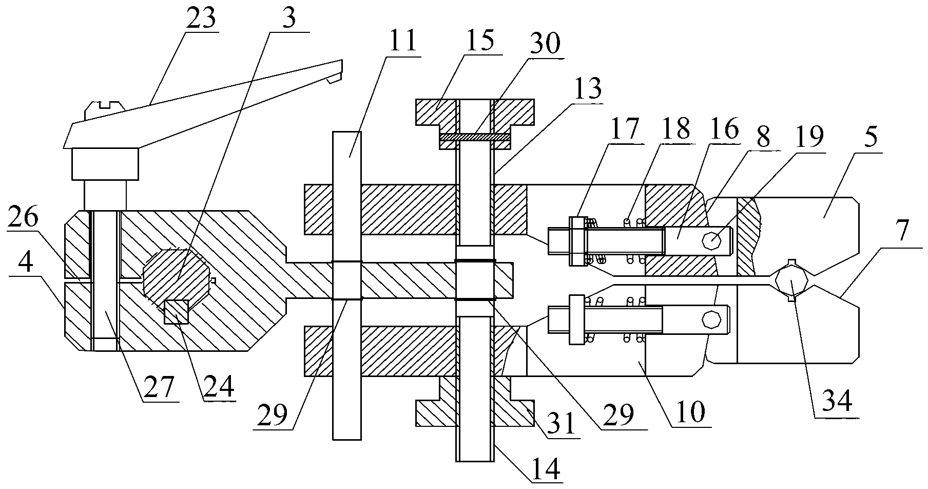 Fast centering installing and clamping device