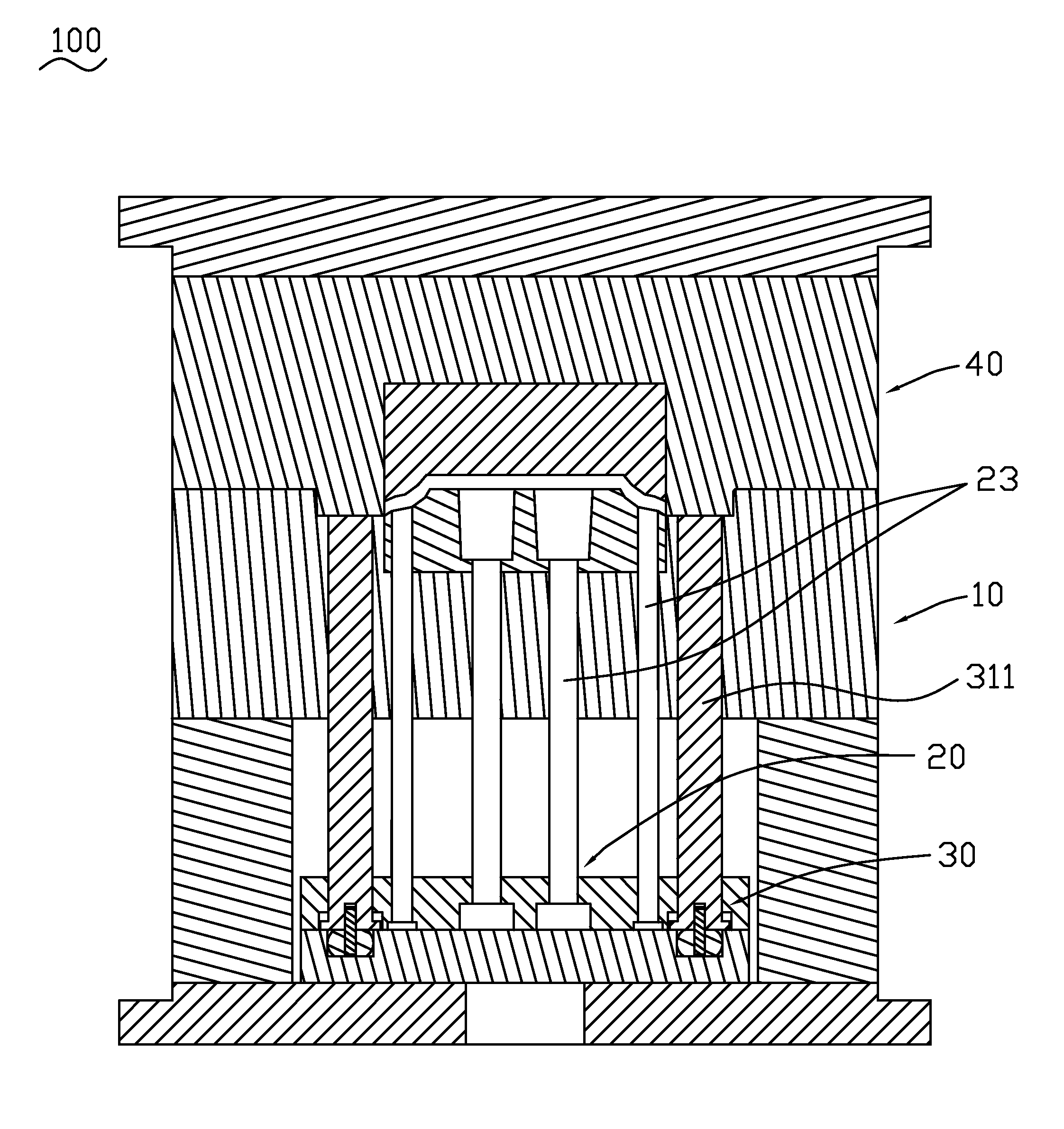 Mold having push-out structure