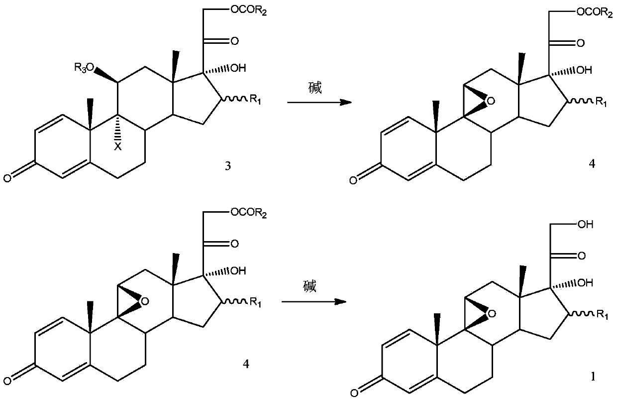 Method for preparing 9,11beta-epoxy steroid compound