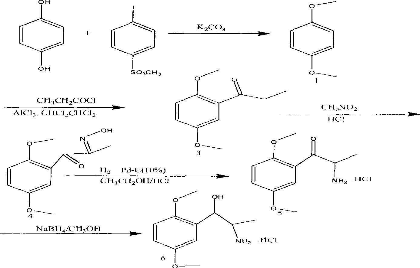 Synthesis method of methoxamine hydrochloride