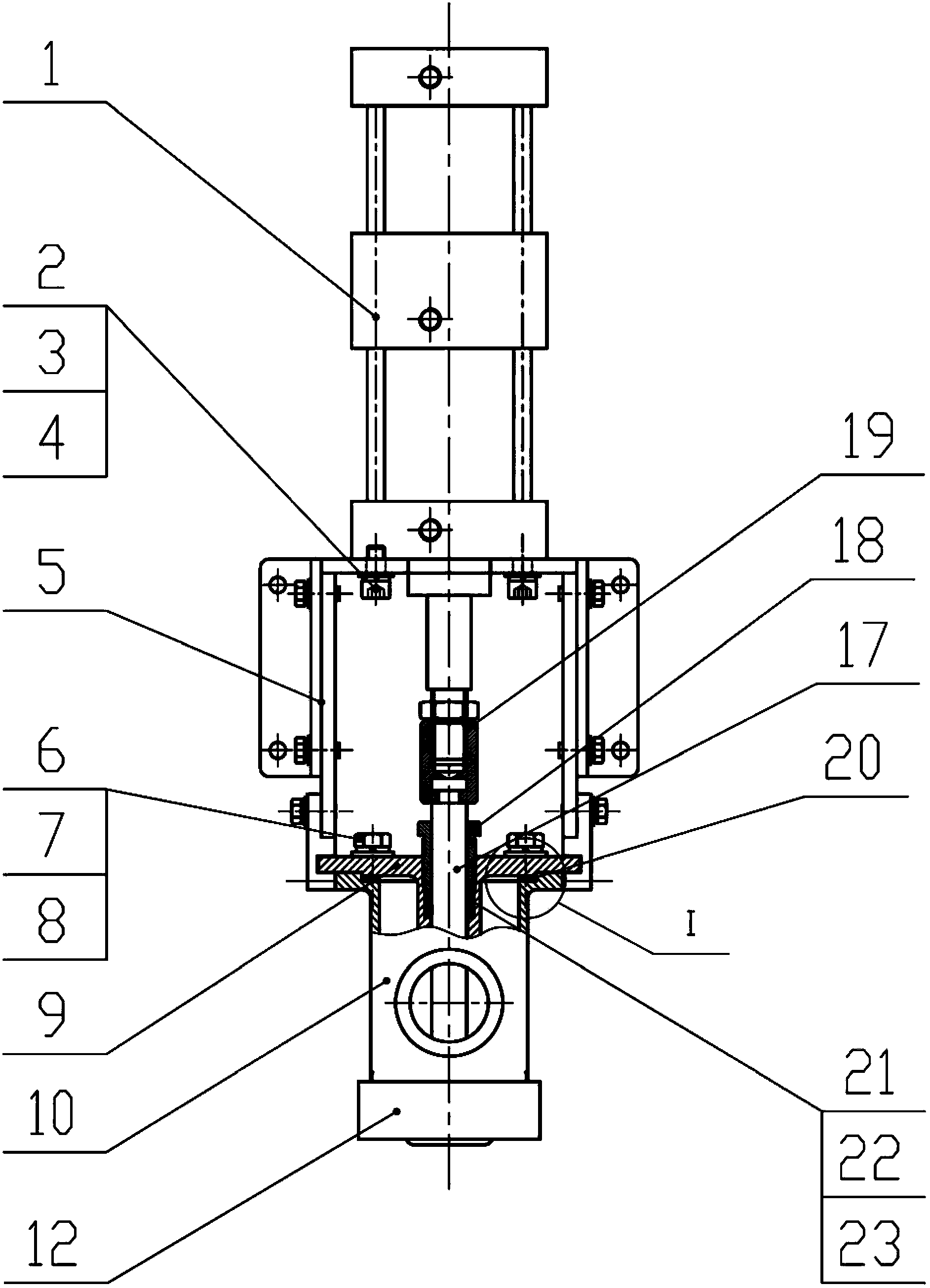 Upper-opening-type filling valve with central small flow rate