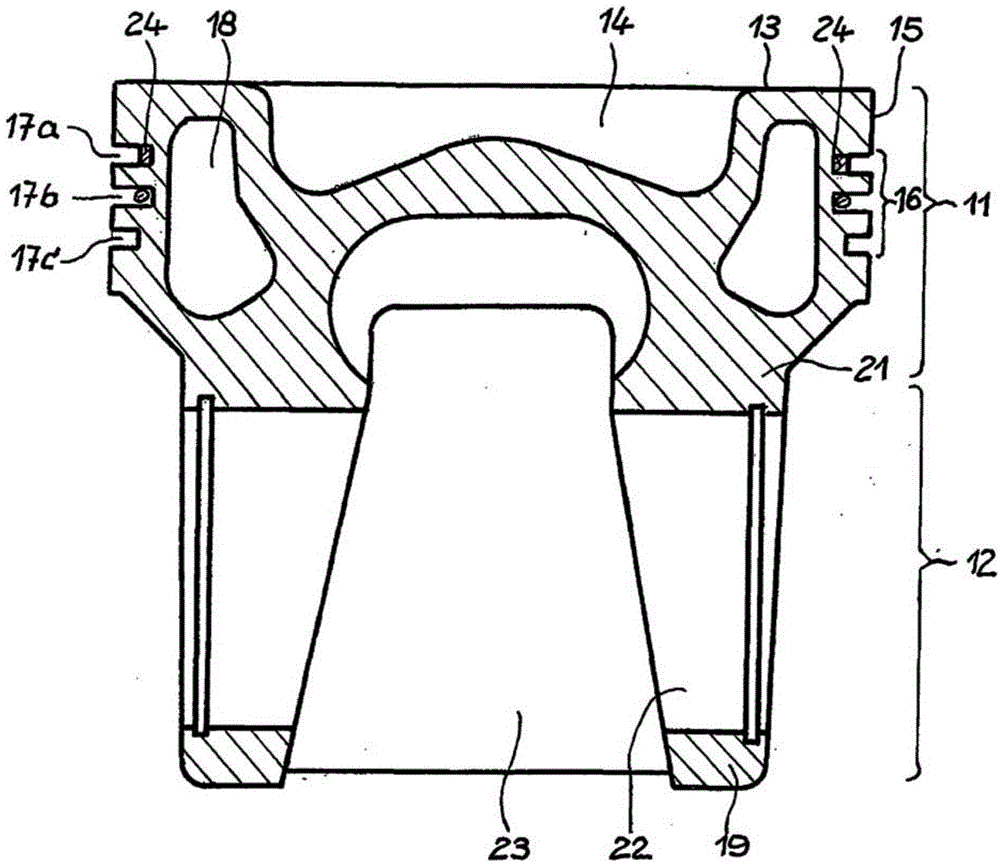 Piston for an internal combustion engine