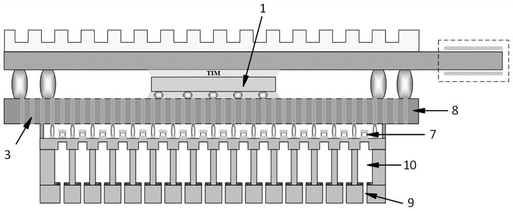 Integrated driving and control structure for array printing nozzle