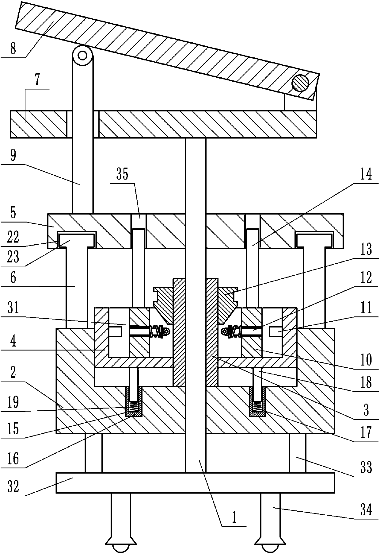 Building formwork supporting device