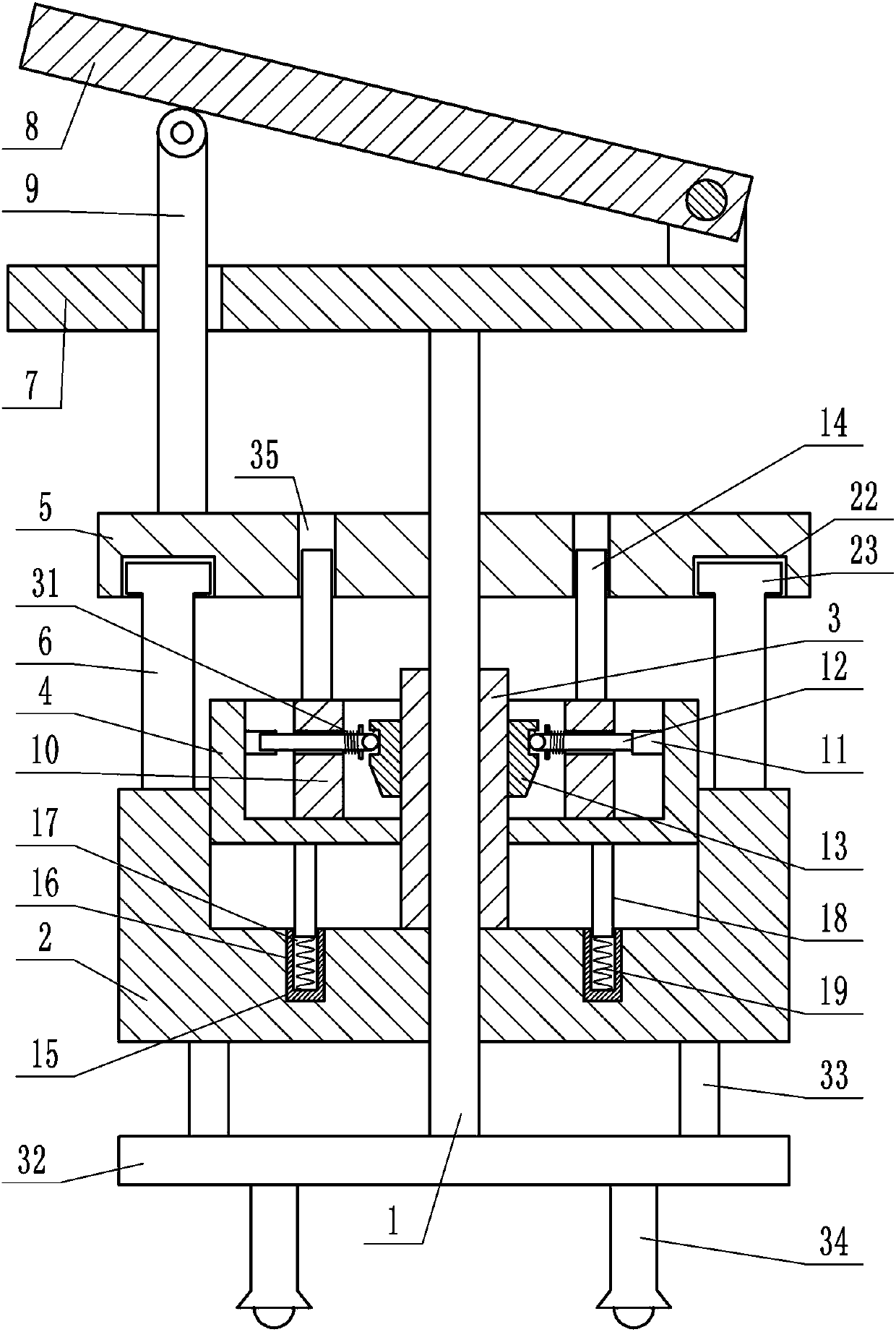 Building formwork supporting device