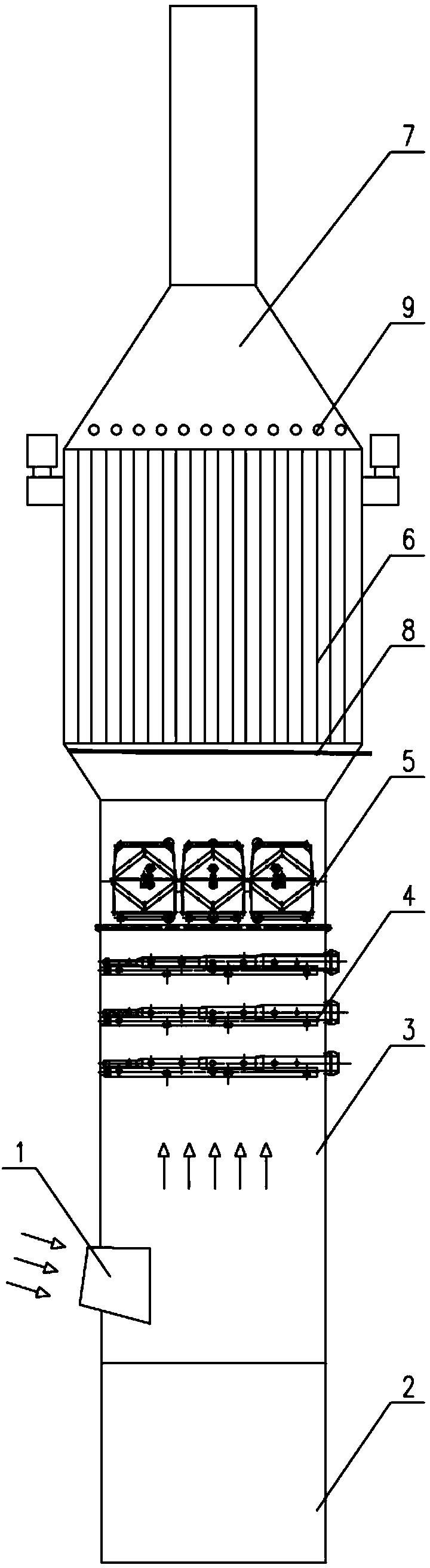 Absorption tower with wet type electric demister