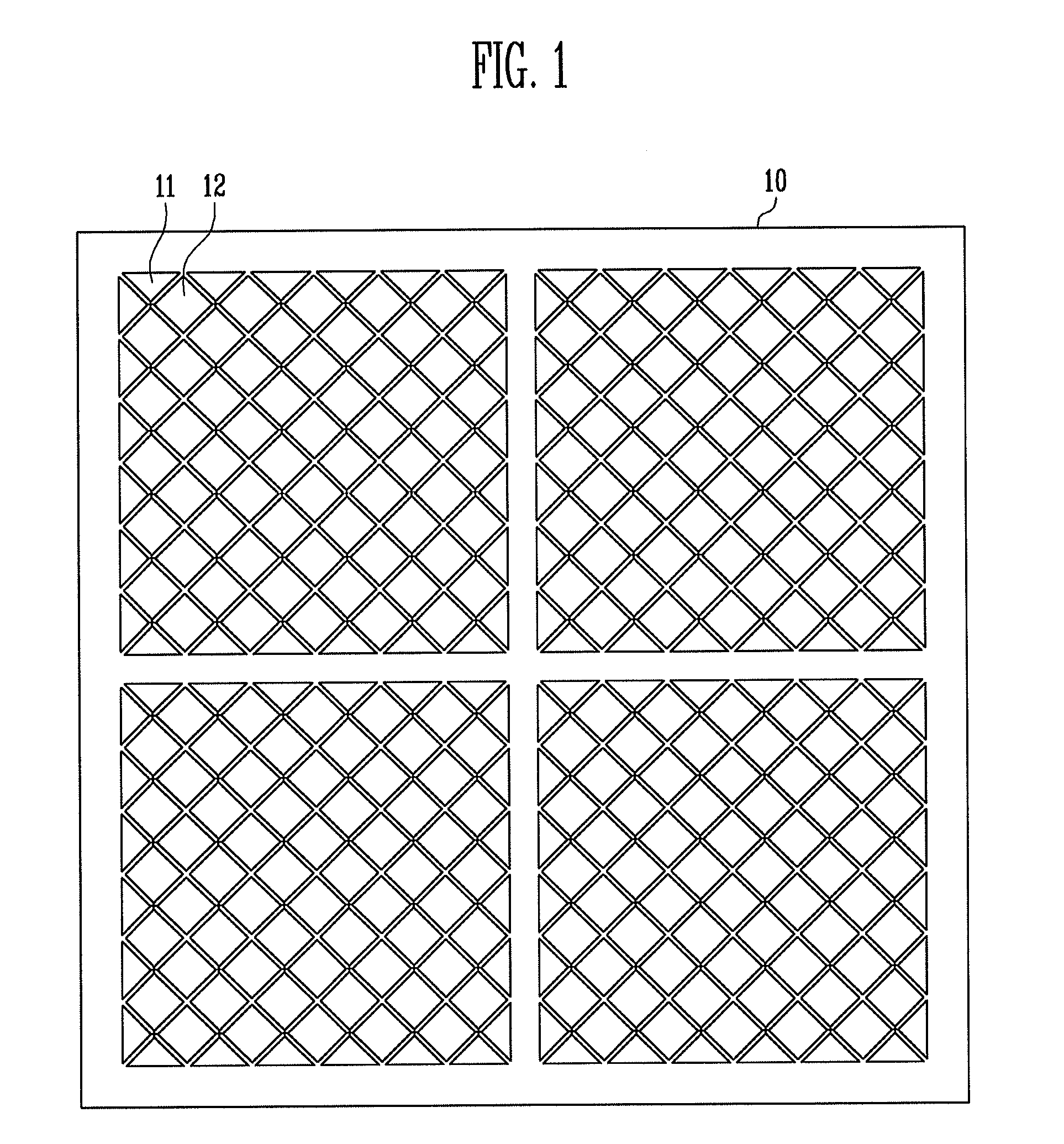 Electrostatic capacity type touch screen