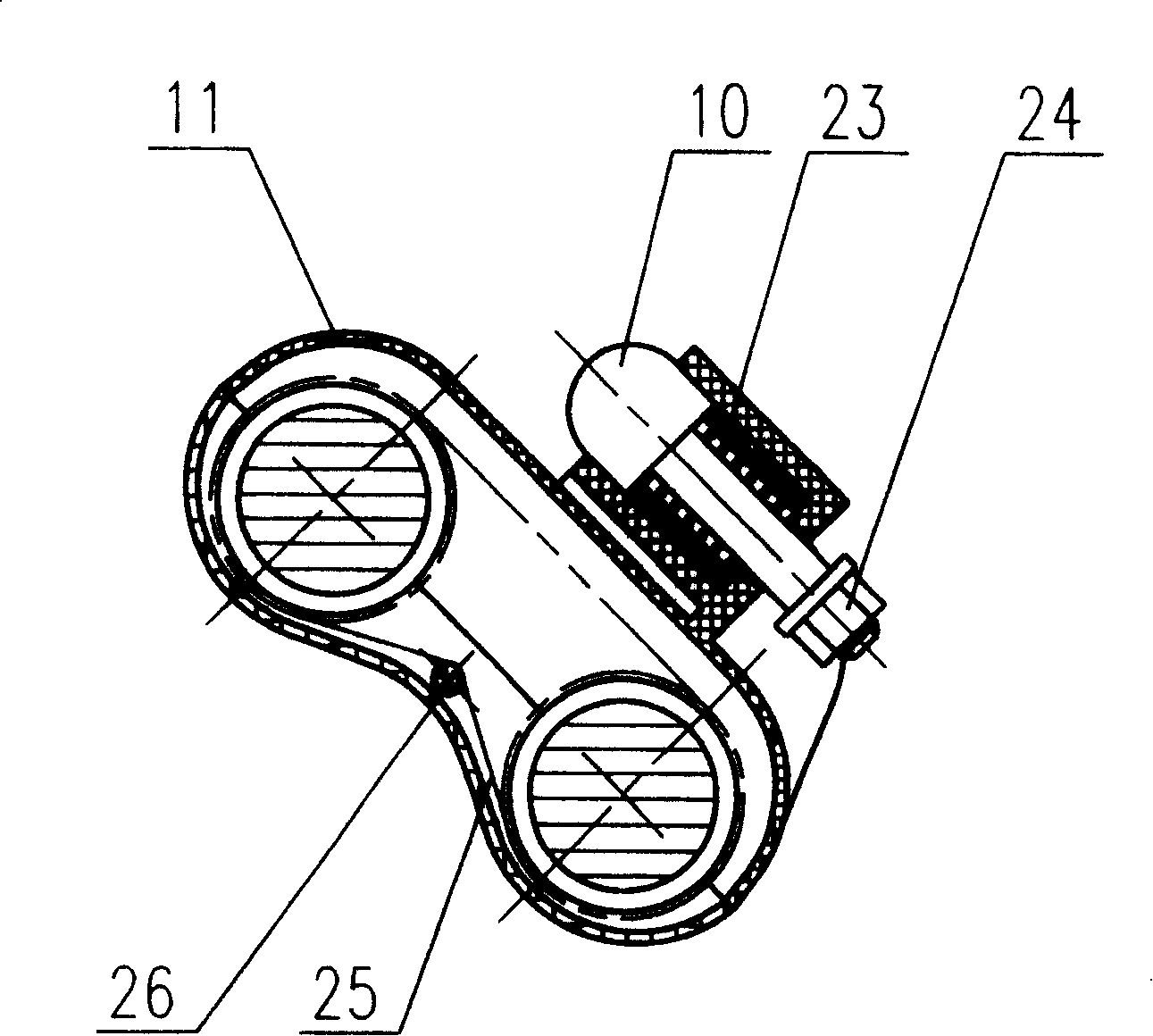 Pneumatic fiber nesting device