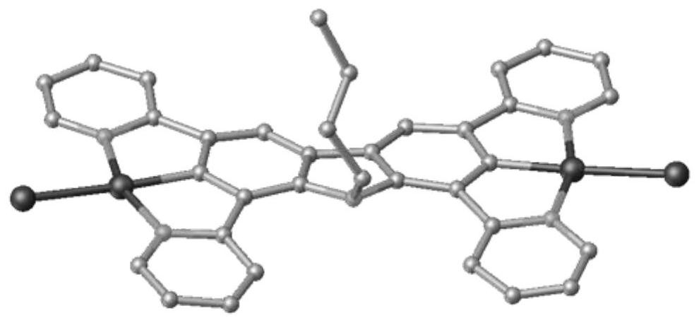 Carbazole bridged binuclear metal platinum complex as well as preparation method and application thereof