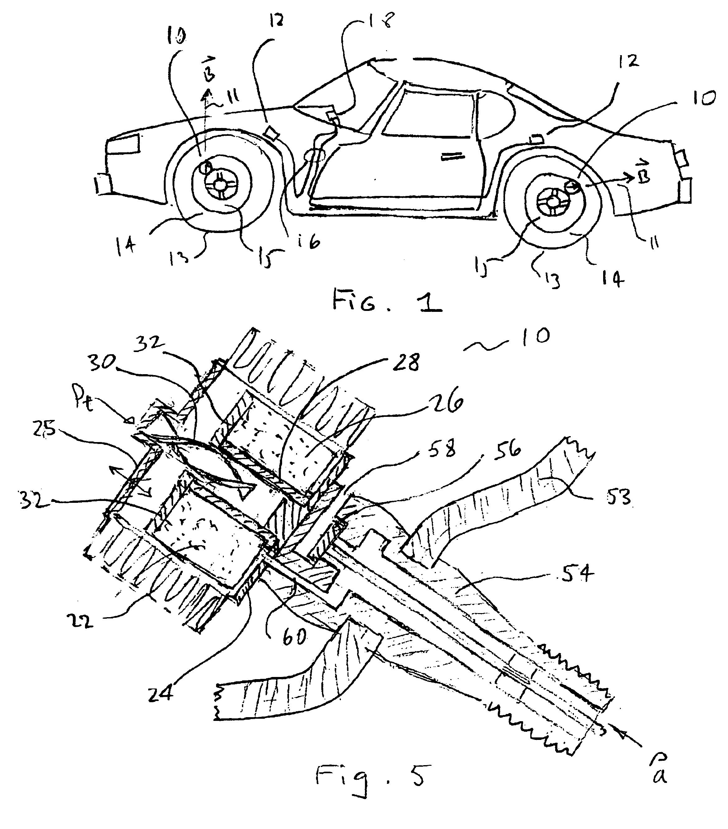 Magnetically coupled tire pressure sensing system