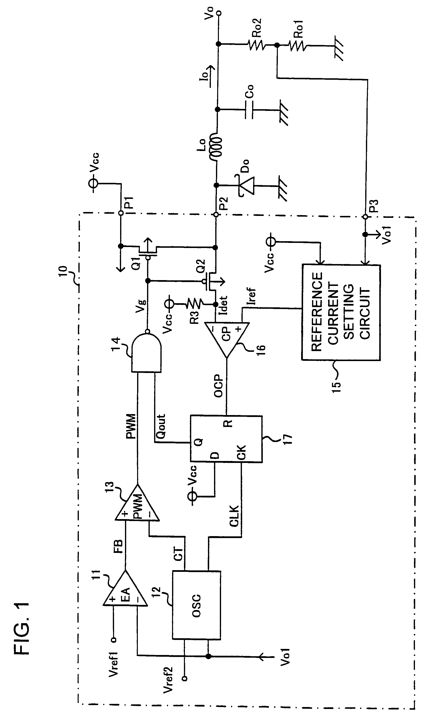 Switching type dc-dc converter for generating a constant output voltage