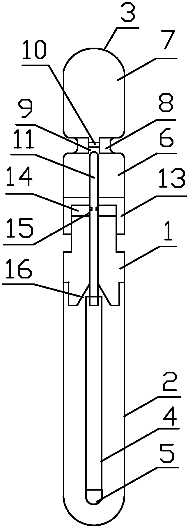 Two-chamber-combined composite assembly ATP detection swab