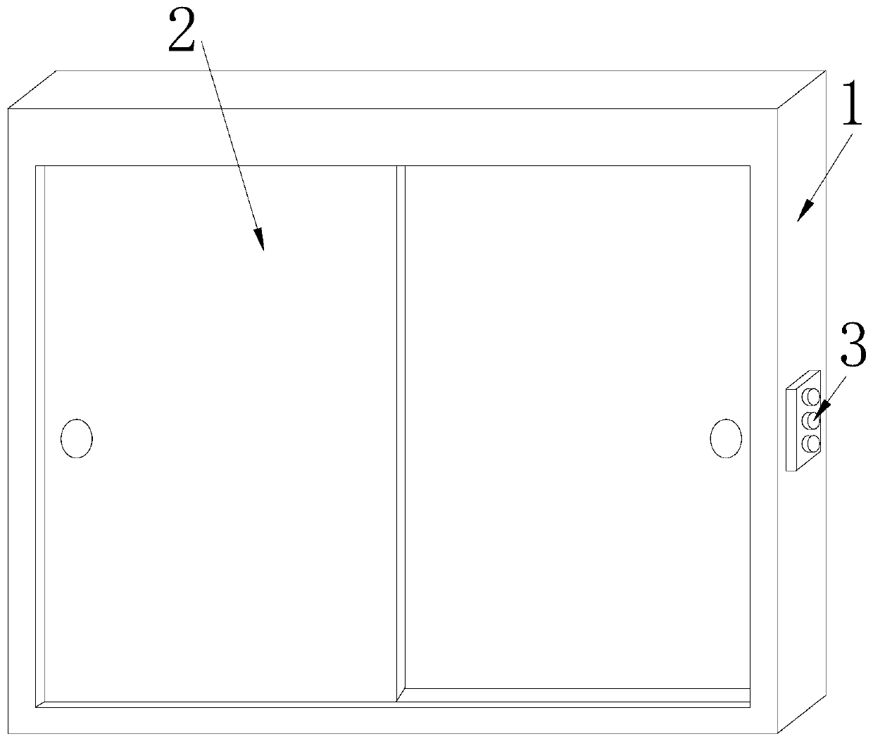 Electric sliding one-way security door