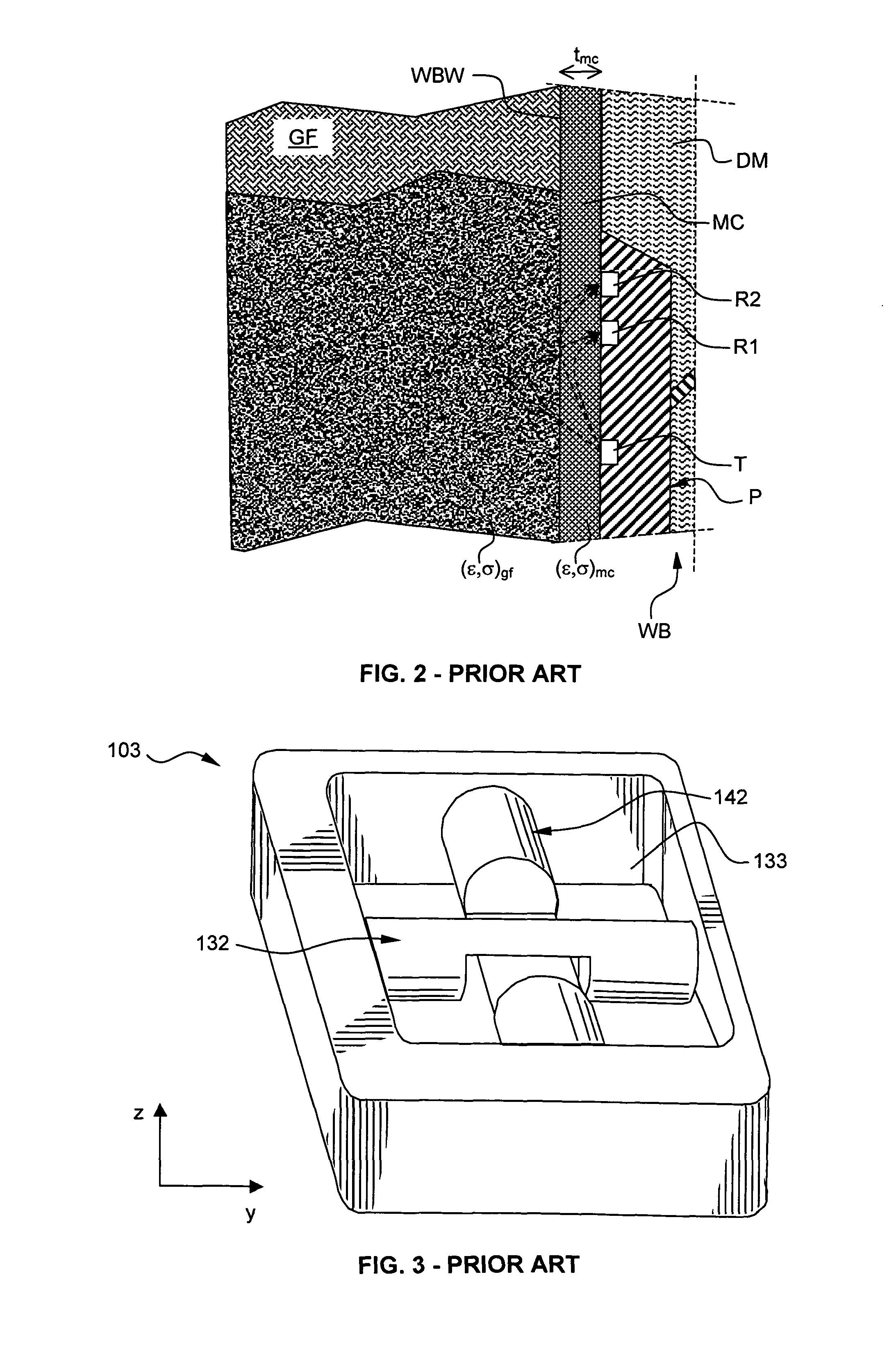 Antenna of an electromagnetic probe for investigating geological formations