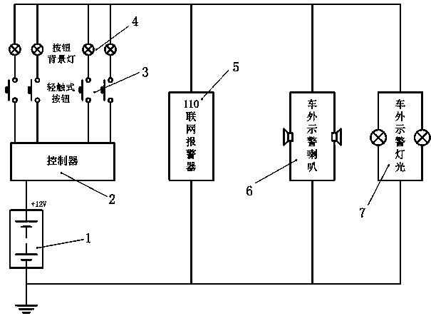 School bus vehicle-mounted distress system is suitable for children