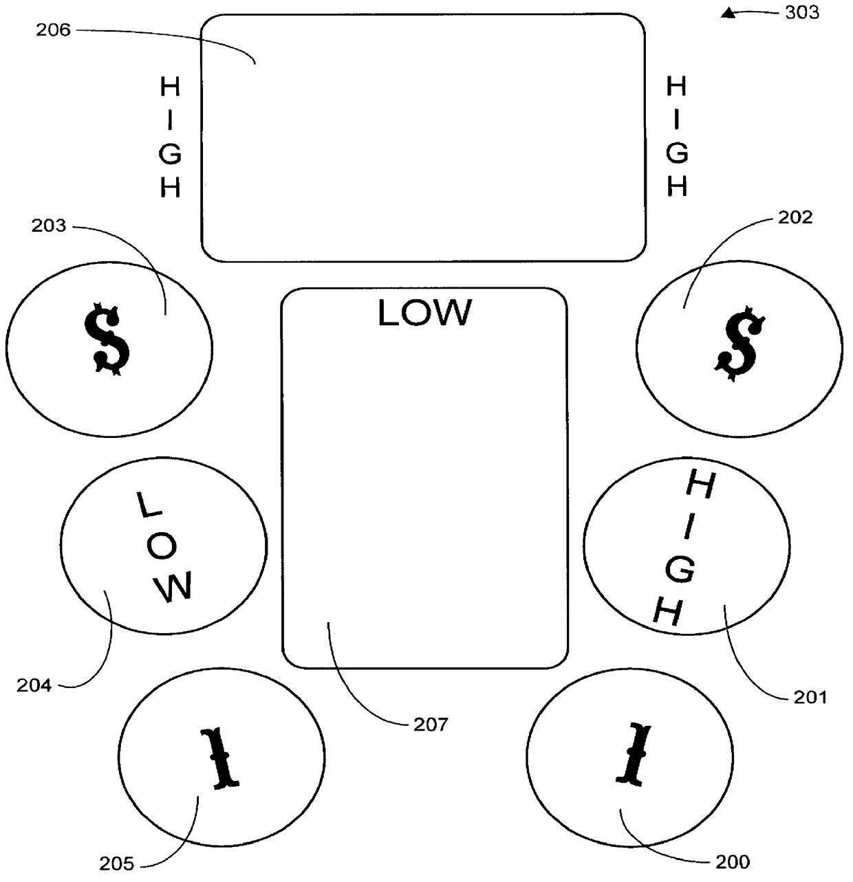 Method and apparatus for playing a high/low poker game