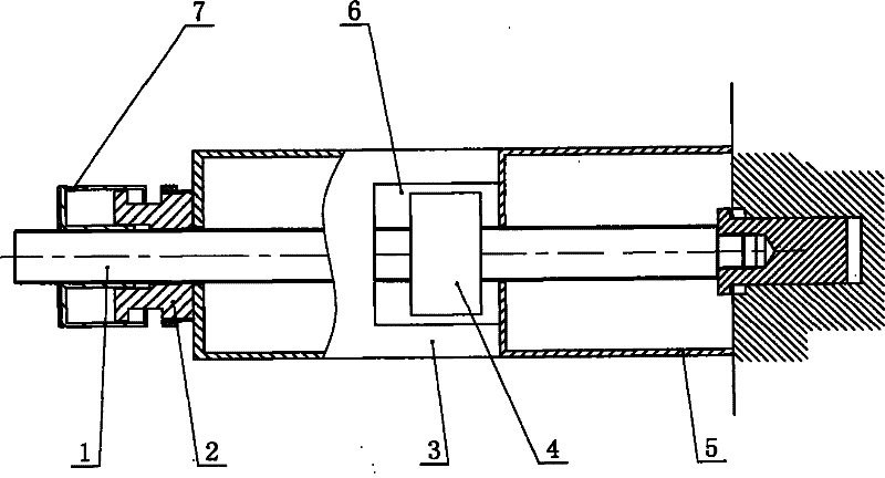 Hydraulic shaft detaching device