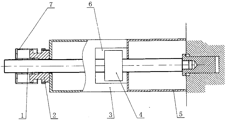 Hydraulic shaft detaching device