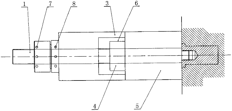 Hydraulic shaft detaching device