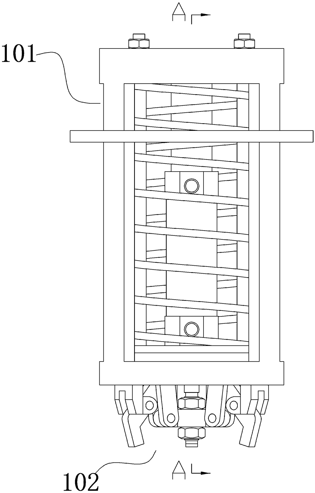 Inner support grabbing and mold pressing manipulator for cylindrical inner wall workpiece