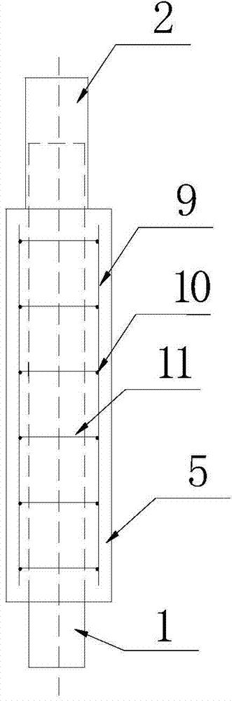 Method for manufacturing and assembling prefabricated concrete filled steel tube core column stiffening shear wall