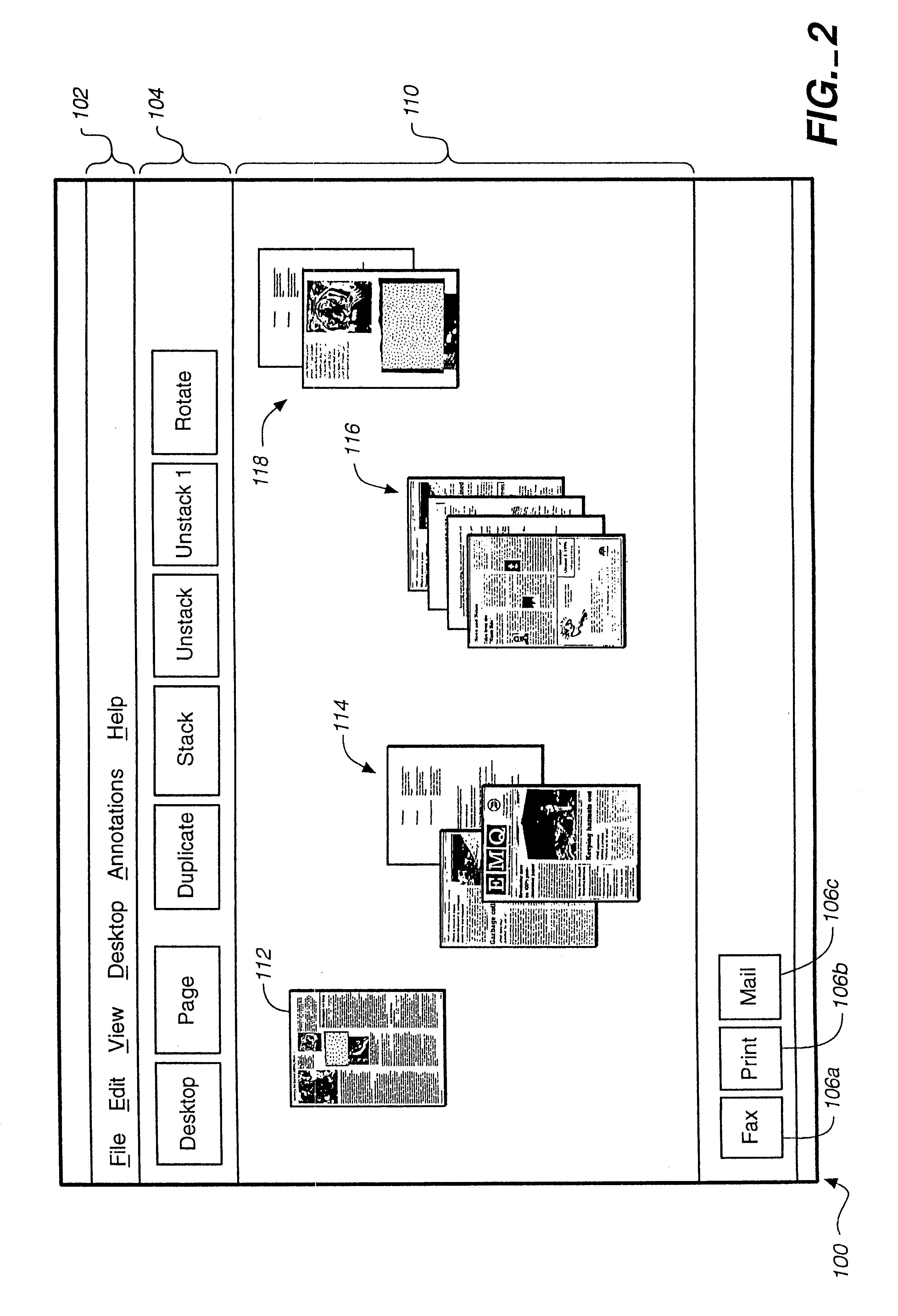 Method and apparatus for managing and navigating within stacks of document pages