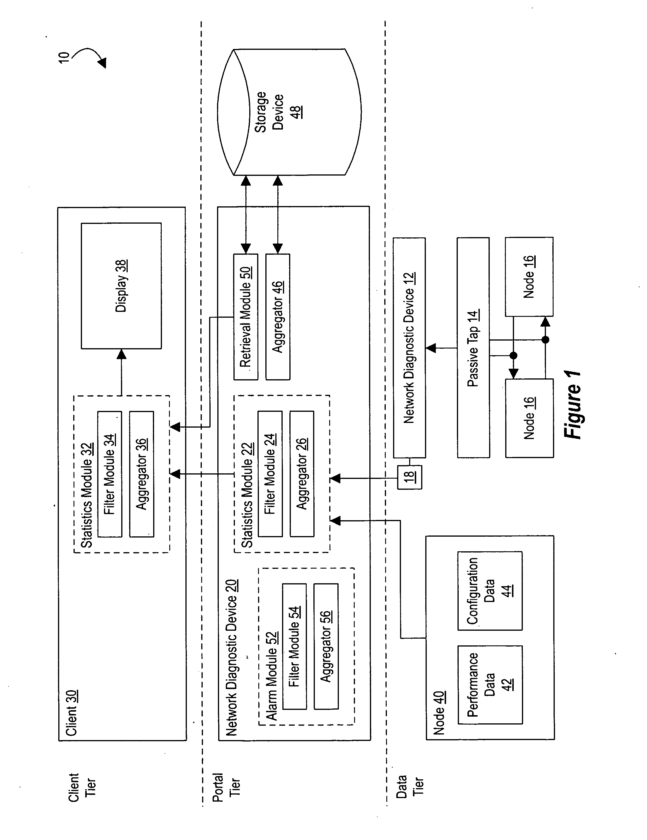 Systems and methods for filtering network diagnostic statistics