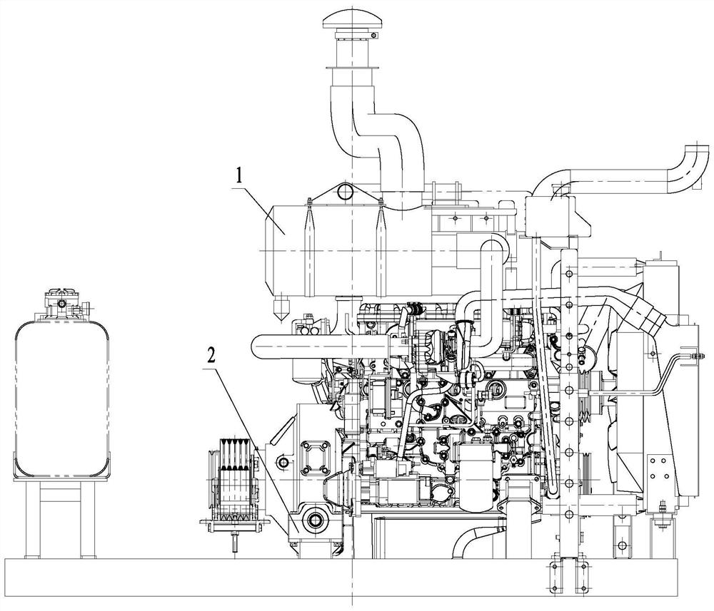 An engine mount support structure