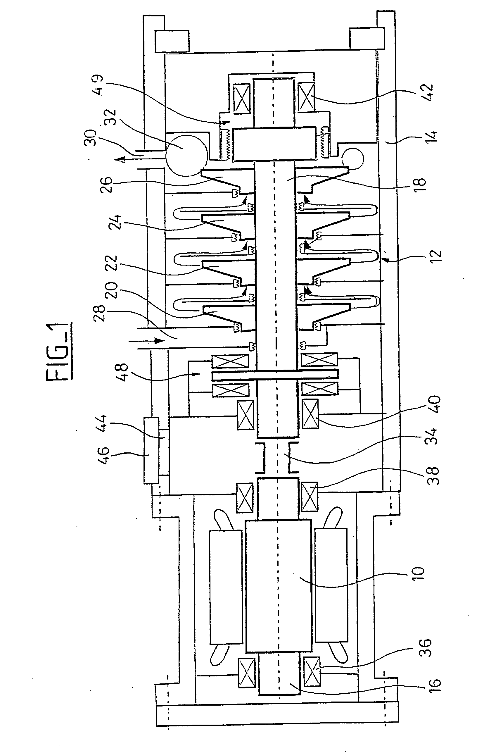 Centrifugal motor-compressor unit