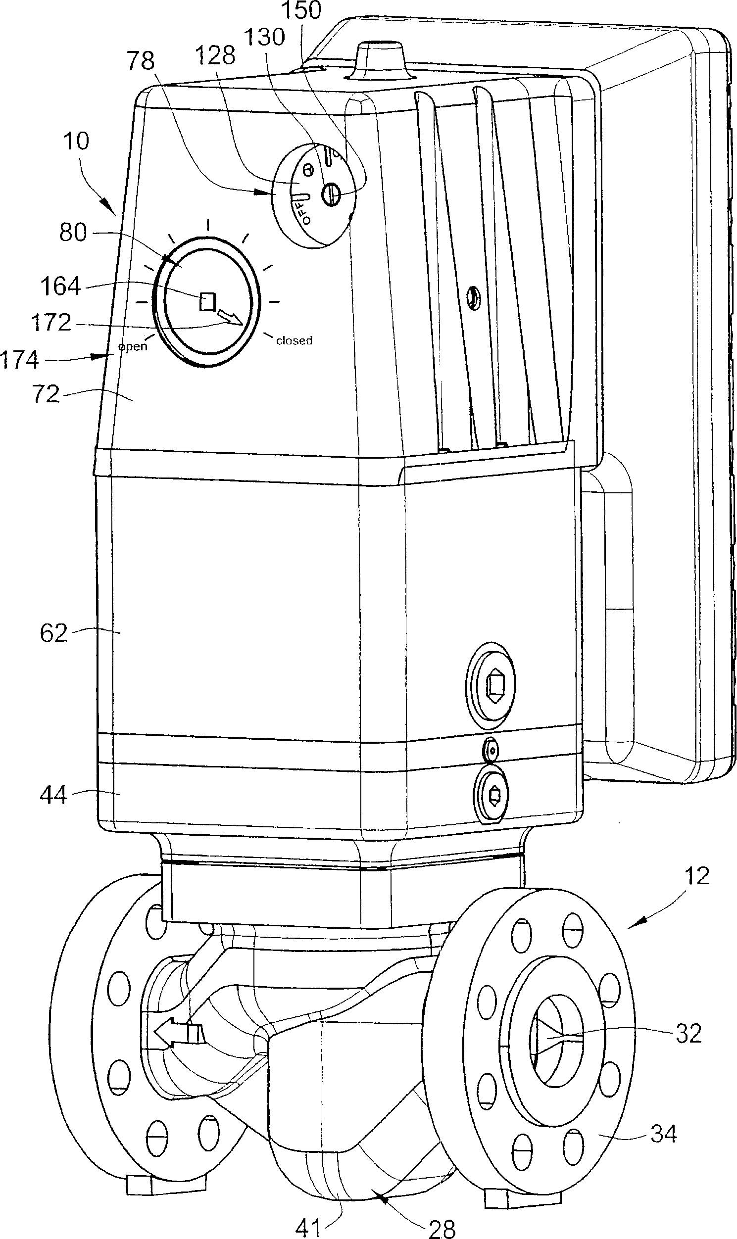 Actuator for well-head valve or other similar applications and system incorporating same