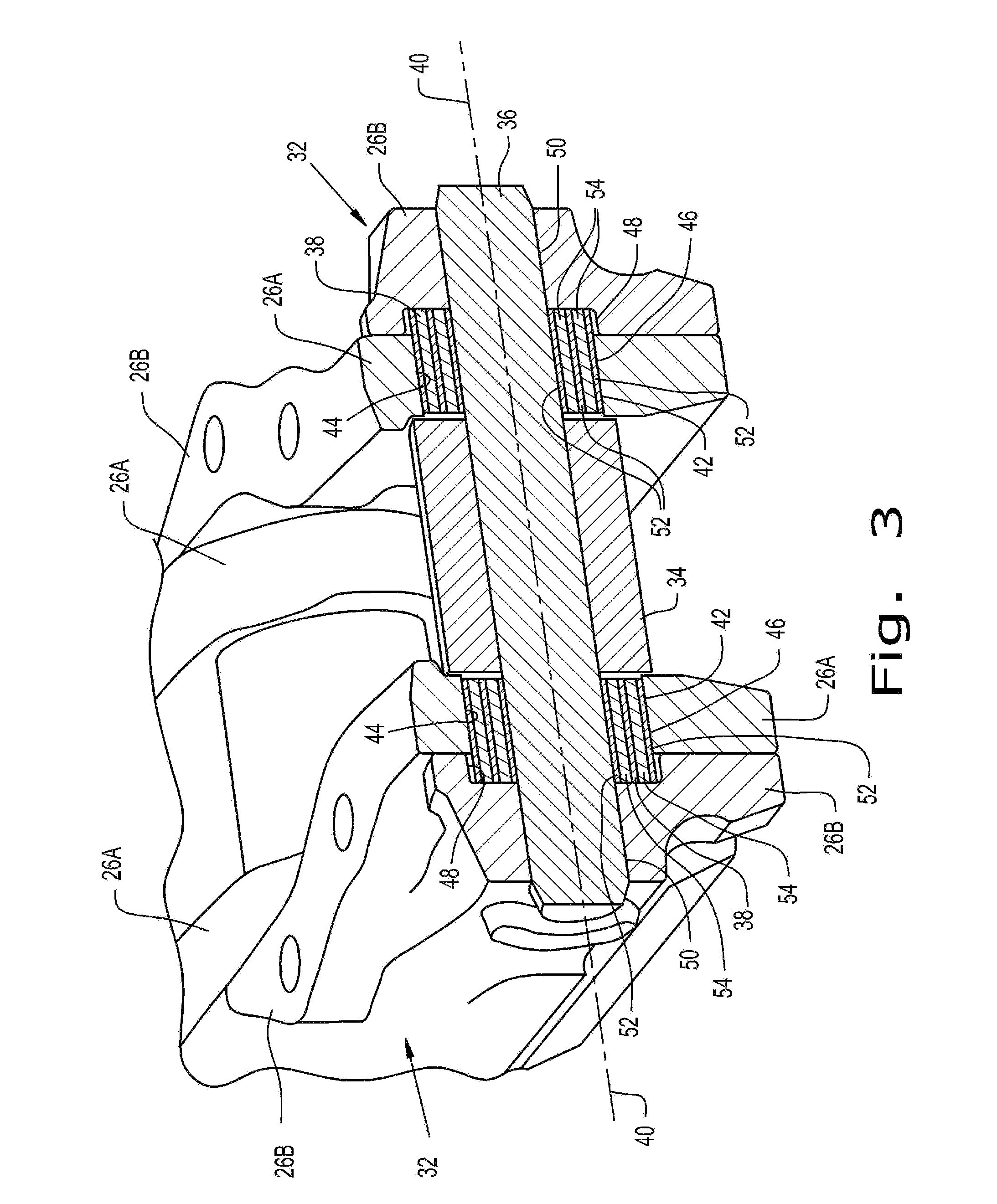 Track chain joint for a crawler type work vehicle