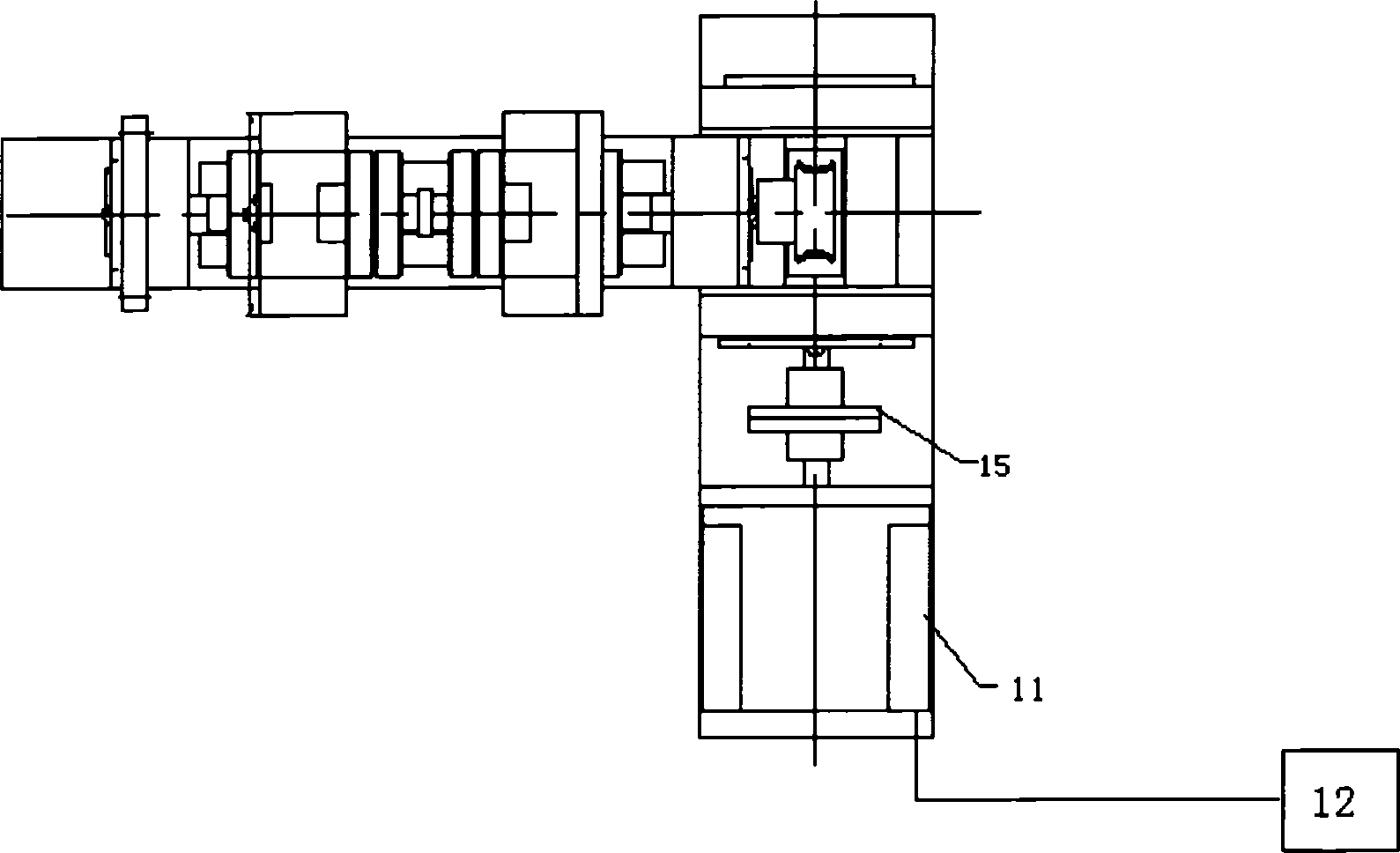 Single-axle double-direction symmetric stretching experimental machine