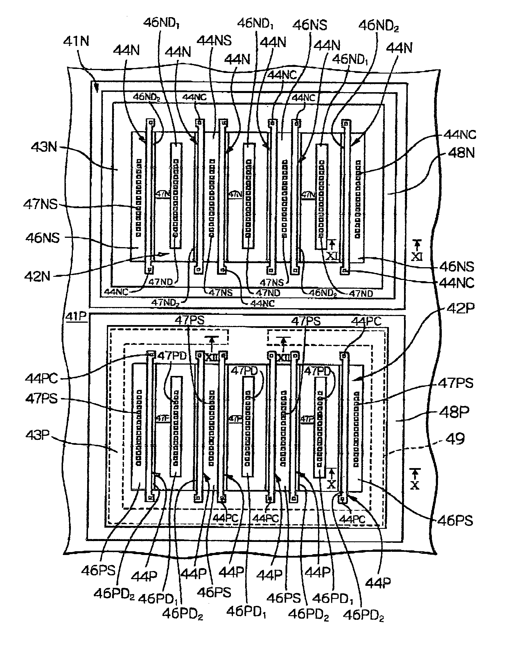 MOS type semiconductor device having electrostatic discharge protection arrangement