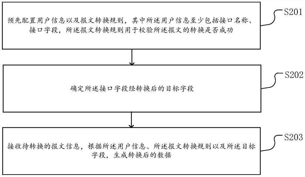 Data message dynamic conversion method and device, storage medium and electronic device