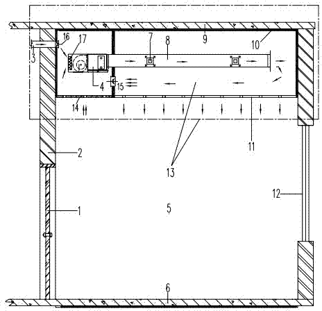 Radiation heat exchange air-conditioning method of ceiling carrying energy by virtue of circulation air