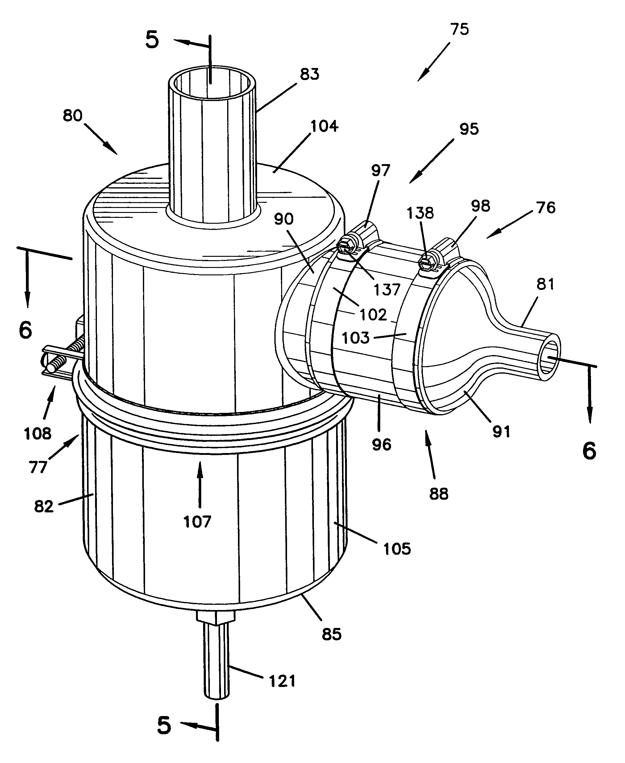 Aerosol separator; and method