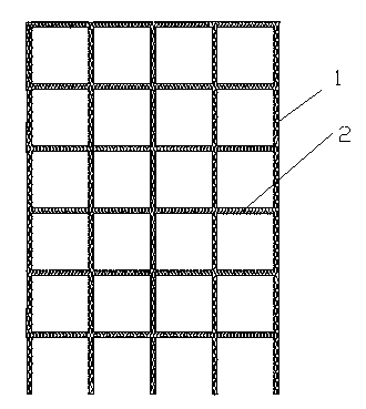 Plane grid rib for structure reinforcement, mould and manufacturing method of plane grid rib