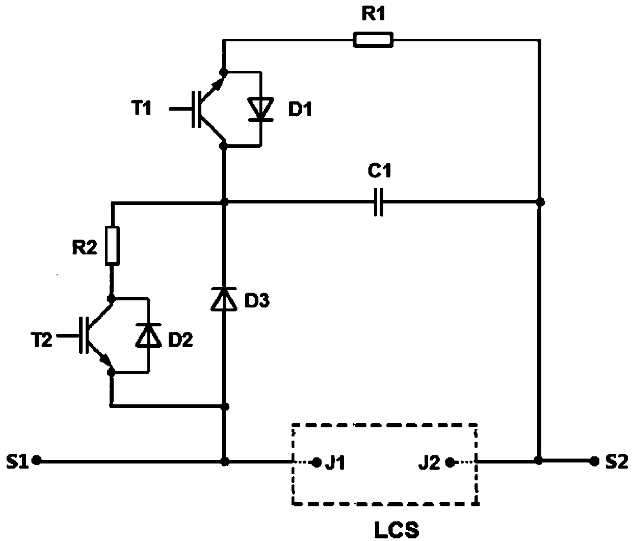 A snubber circuit suitable for bidirectional series load commutation switch of hybrid HVDC circuit breaker