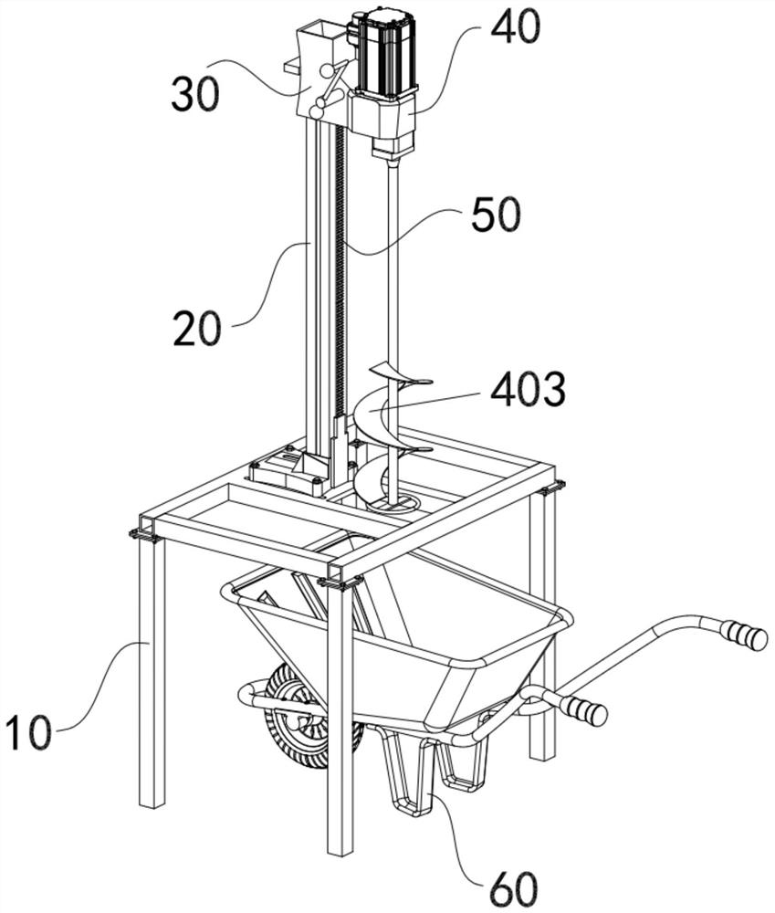 Vertical automatic stirring machine for construction site