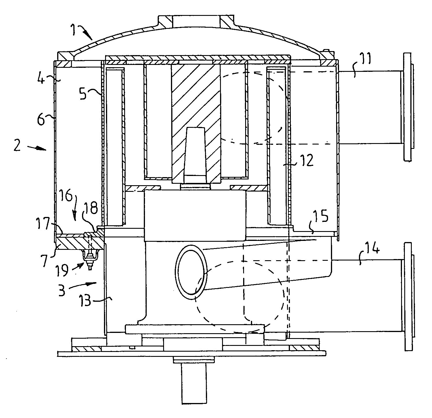 Screening apparatus with slot ring moveable in axial direction